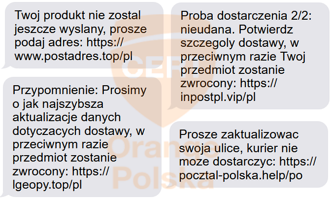 Smishingowe SMS-y podszywające się pod Pocztę Polską i Inpost