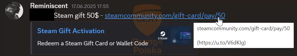 Link wygląda jak prawdziwy Steam - ale to tylko pozory