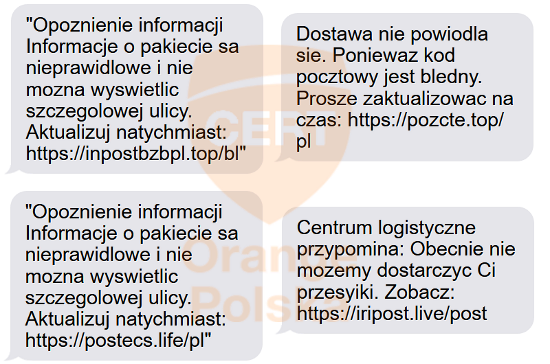 SMS-y podszywające się pod DHL