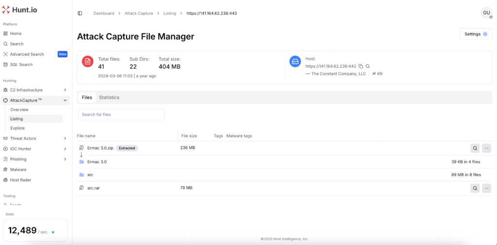 Rys. Katalog z ujawnionym kodem źródłowym;Źródło: https://hunt.io/blog/ermac-v3-banking-trojan-source-code-leak