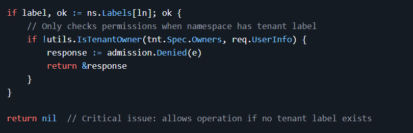 Rys. Wycinek kodu z pliku patch.go (linijki 60:77)Źródło: GitHub Capsule, sekcja Security