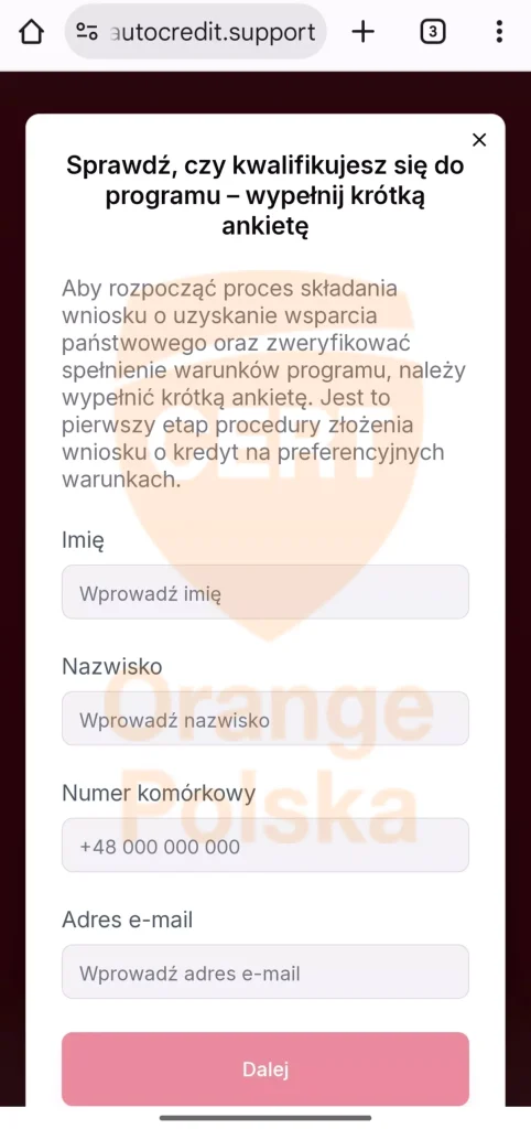 By wziąć udział w programie Zero Procent+ musimy podać swoje dane osobowe przestępcom.