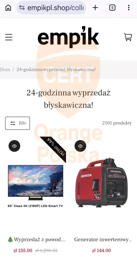 Empik? Logo się zgadza, ale adres już nie.