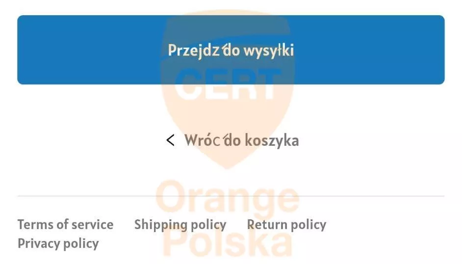 Na to, że to fałszywy sklep Kazar wskazują też nieudolne polskie znaki diakrytyczne.