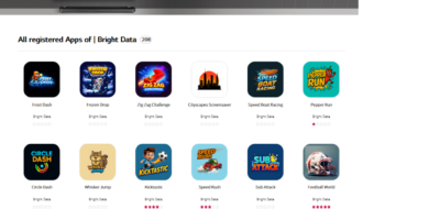 Rys. Aplikacje Bright Data w LG Content Store. Źródło: LG/il.lgappstv.com.