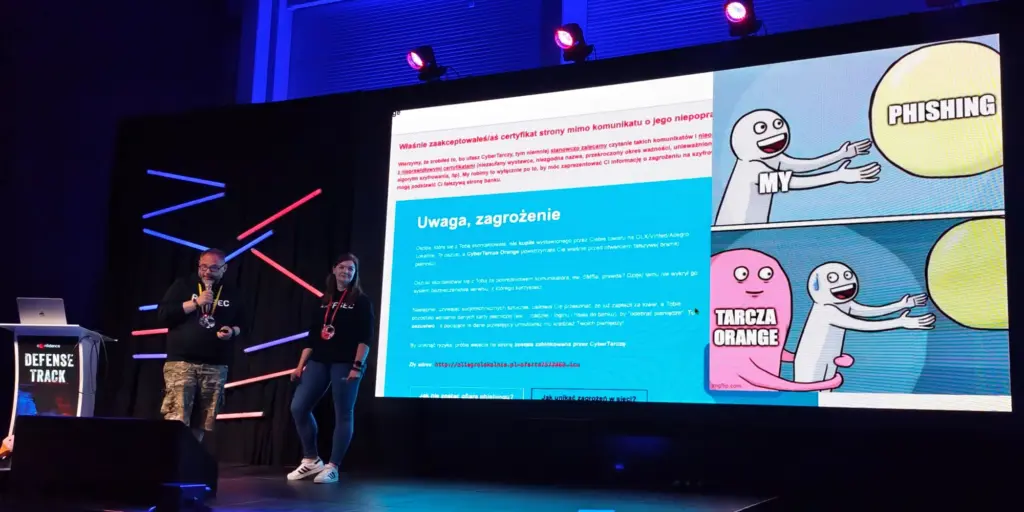 Agata Ślusarek i Adam Lange niezmiennie - nie tylko na Confidence - mówią wiele dobrych słów o naszej CyberTarczy.