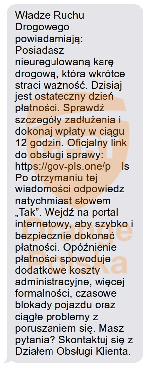 Mandat karny do zapłacenia? To oszustwo.