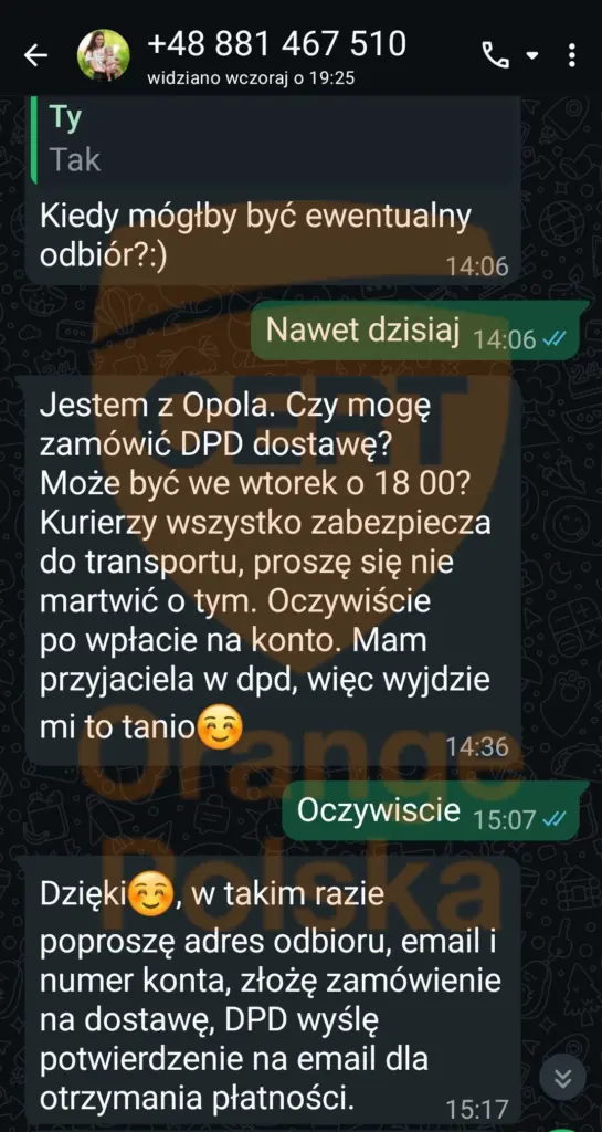 W oszustwie na OLX atakujący chce przekonać ofiarę, że zajmie się pełnym przygotowaniem przesyłki - nawet opłaci kuriera, który na miejscu ją spakuje.