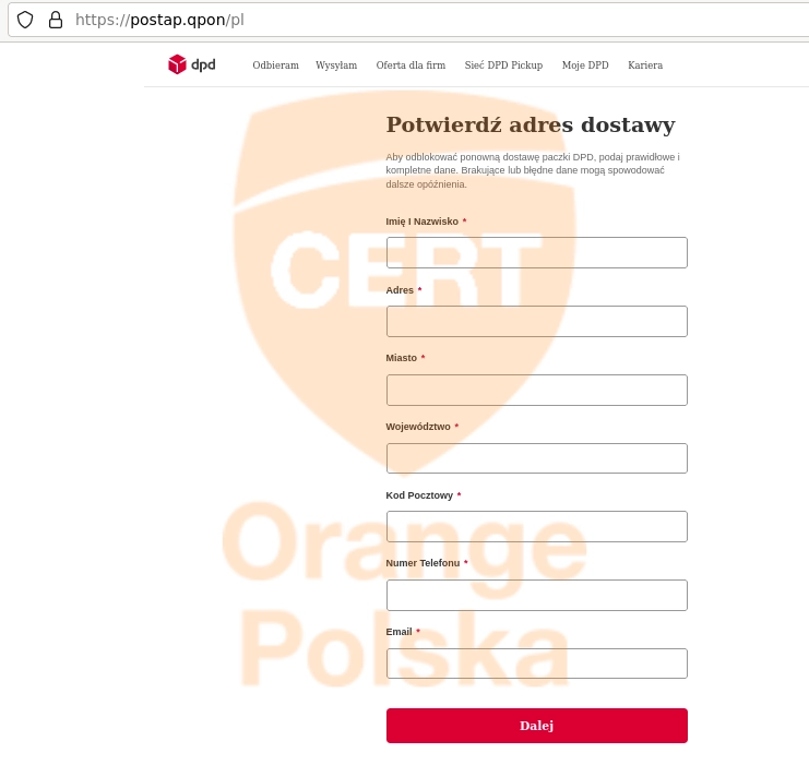 elementem tego oszustwa jest wyciągnięcie z ofiary danych kontaktowych