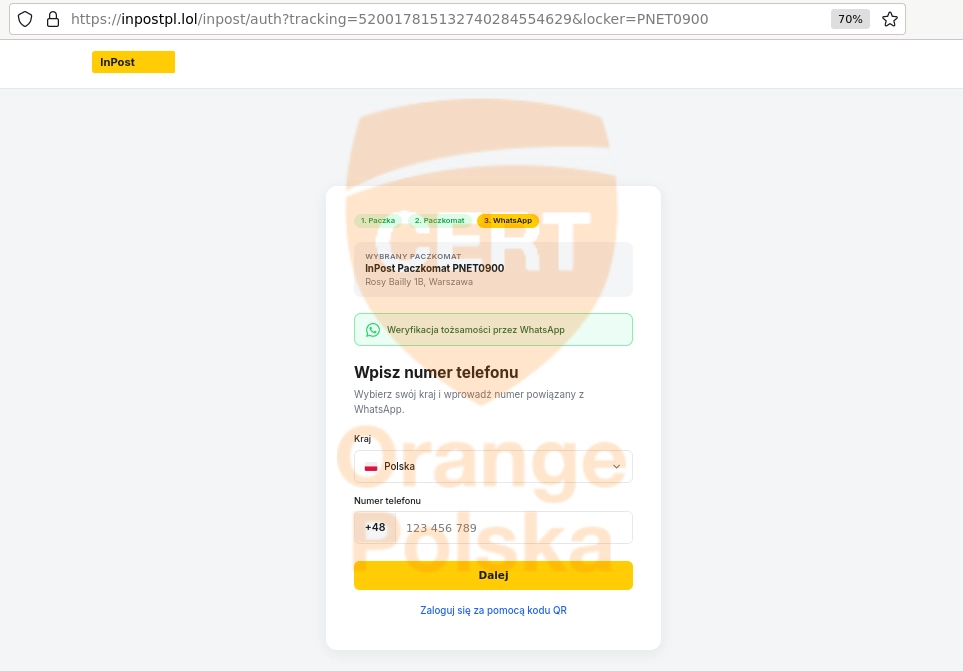 Okazuje się, że po wyborze paczkomatu musimy "zweryfikować tożsamość". A do tego ma być niezbędny dostęp do WhatsApp.
