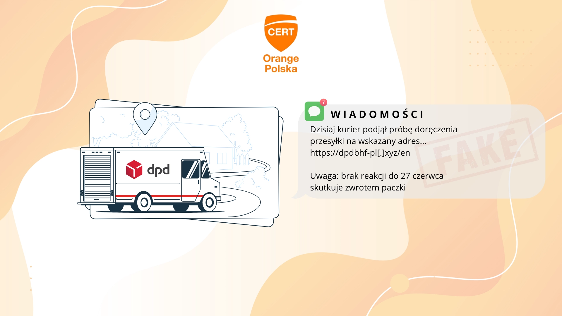 To nie jest prawdziwa paczka od DPD. To oszustwo.