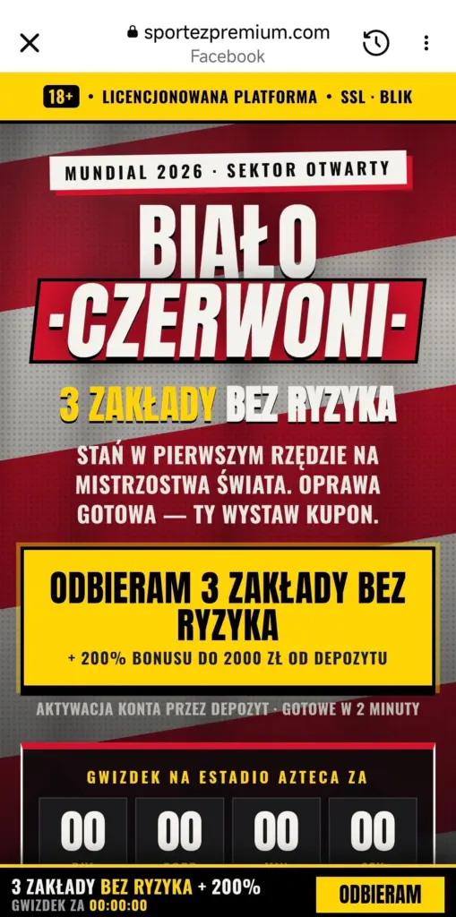 fałszywa platforma bukmacherska