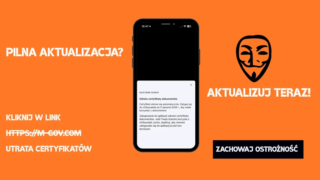 Oszustwo na certyfikat mObywatel - okładka