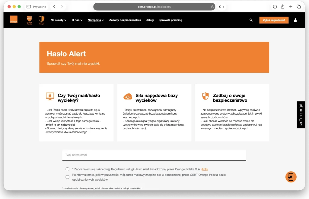 Hasło Alert – narzędzie do sprawdzania wycieków danych i monitorowania adresu e-mail