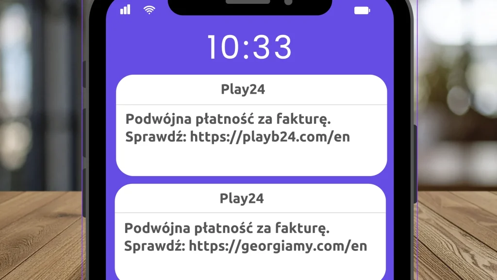 Obraz przedstawia treści fałszywych smsów.