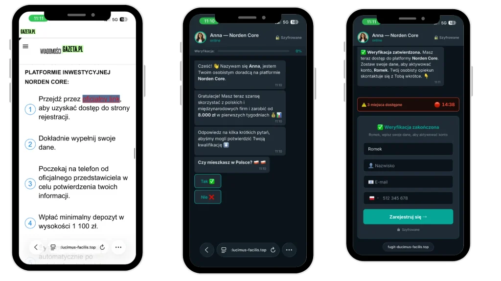 Kolejny krok oszustwa to chatbot wyłudzający dane kontaktowe