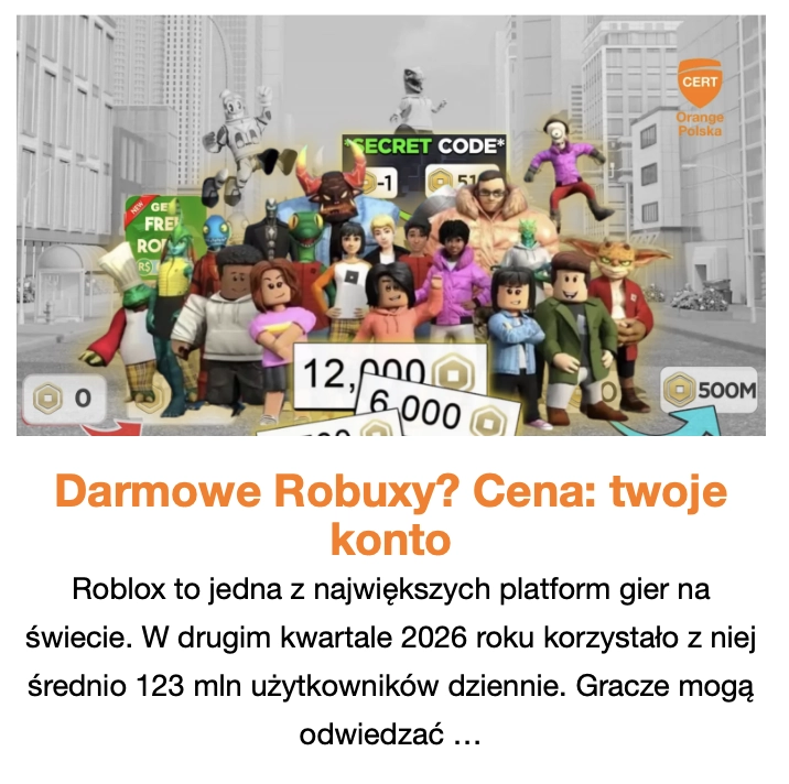reklama artykułu roblox