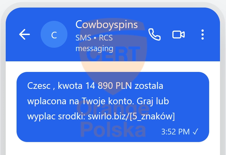 SMS sugeruje, że nielegalne kasyna mają dla Ciebie wysoką nagrodę finansową.